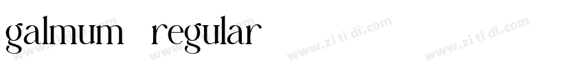 galmum9 regular字体转换